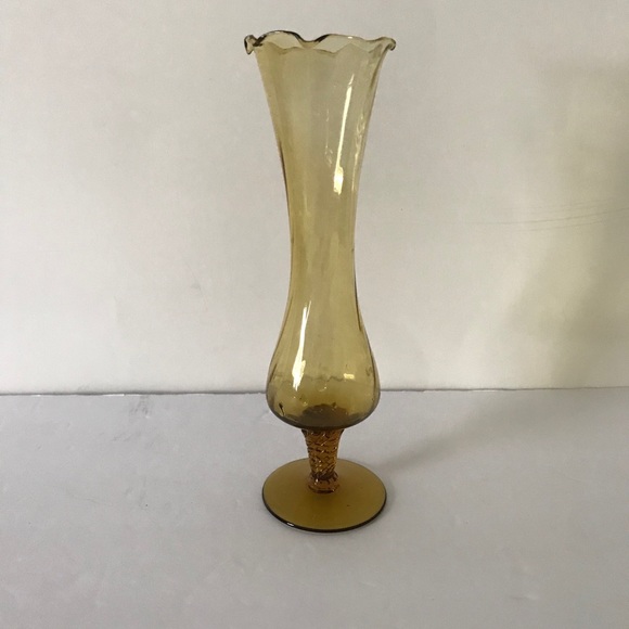 Vintage Accents Amber Glass Bud Vase Poshmark